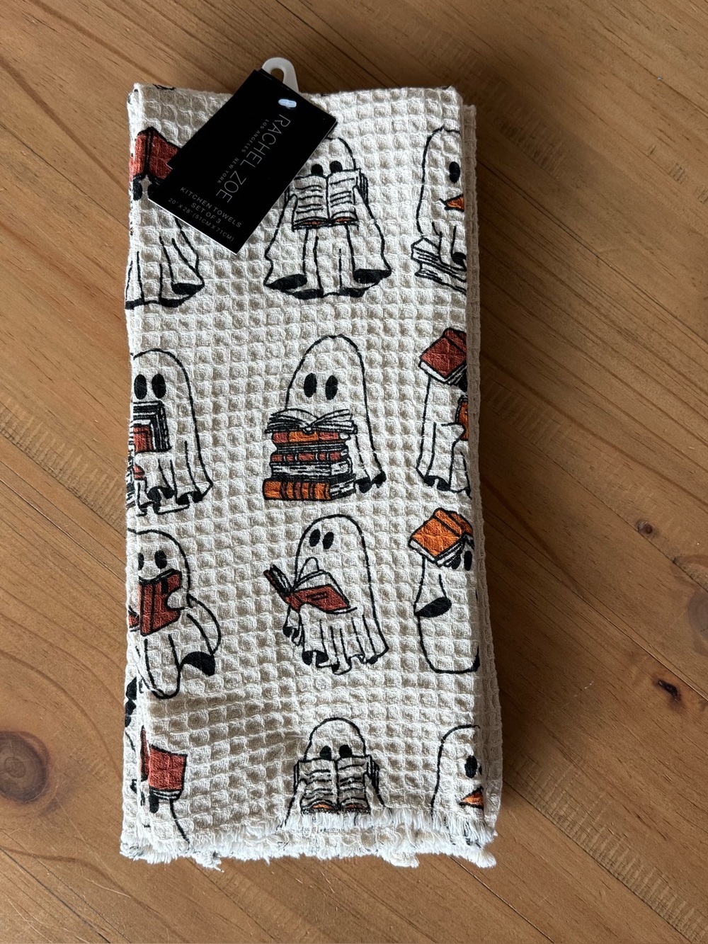 Rachel Zoe Bookish Halloween Ghosts & Books Towel Set
